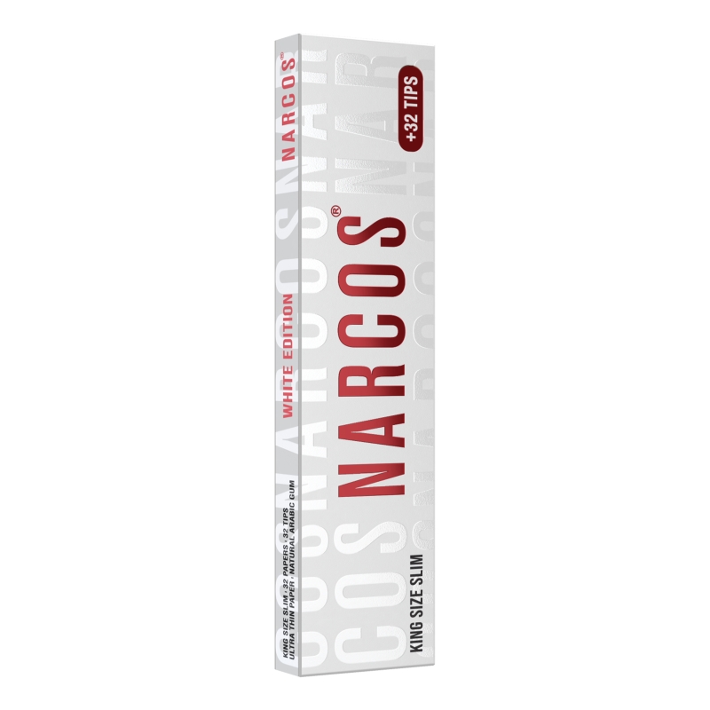 Paper Narcos King Size Slim + Tips Weiß (24 Heftchen)