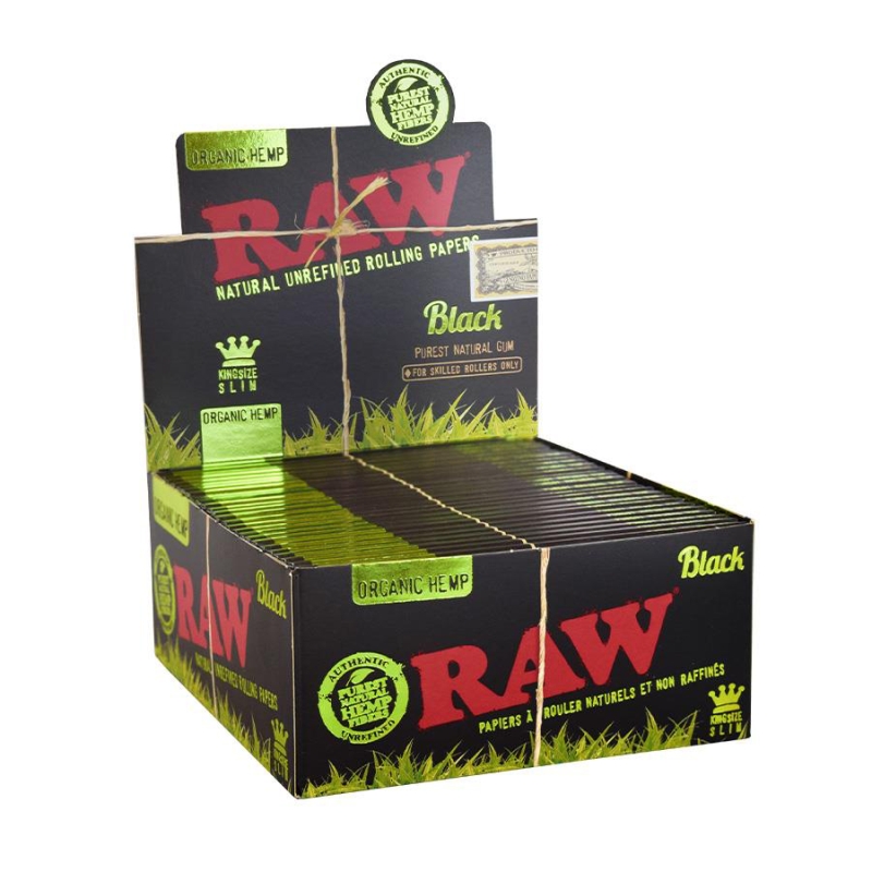 RAW Black Organic King Size Slim (50 Heftchen)