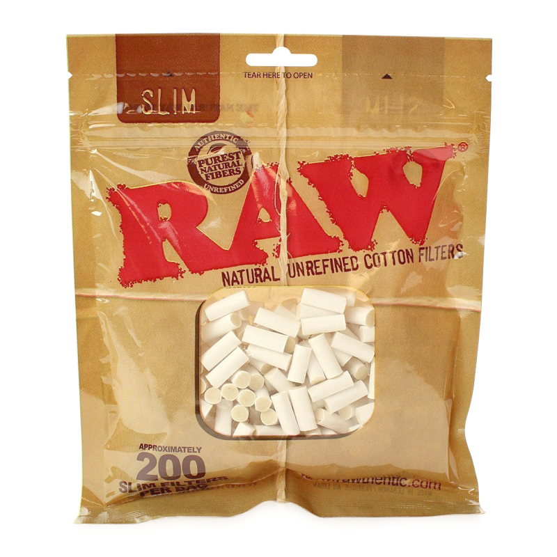 Filter RAW "slim" 100% Algodon (200 Stück)