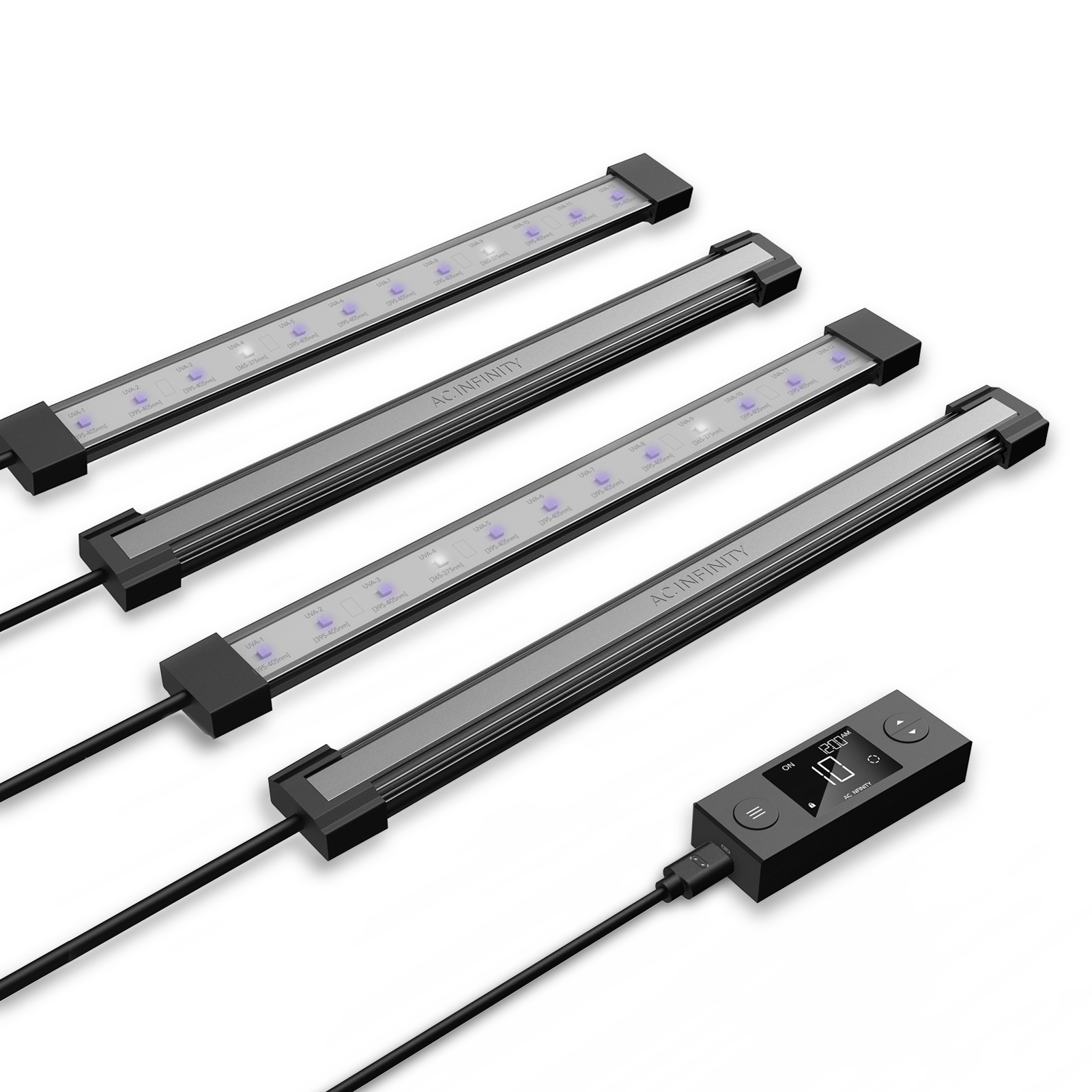 AC Infinity IONBEAM U4 UV-A-LED-Leisten, 4er-Set, je 27,9 cm