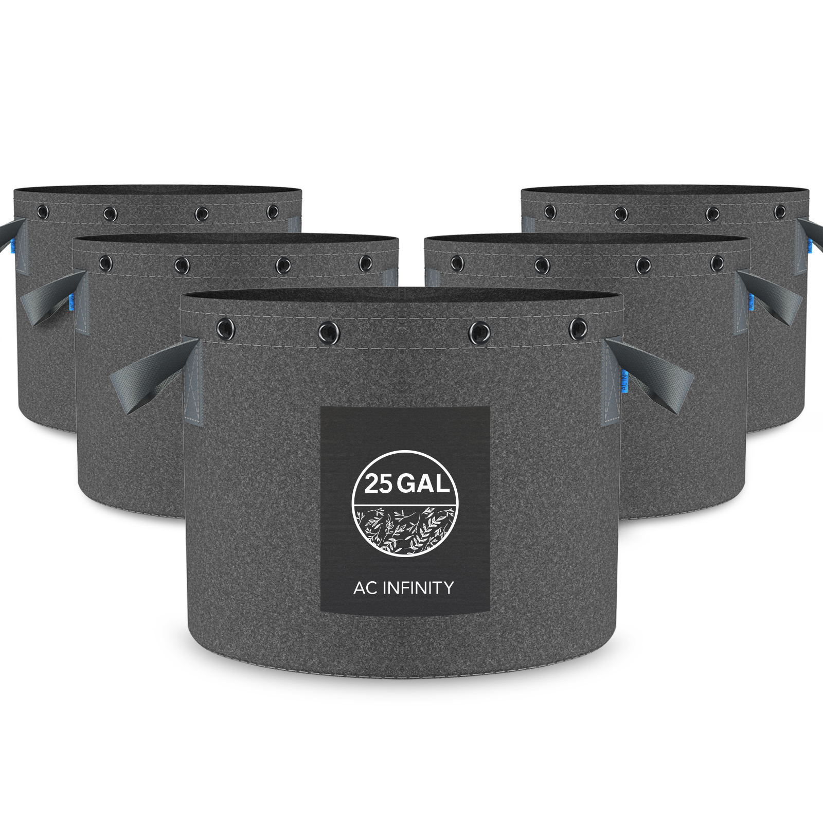 AC Infinity Stofftöpfe, rund, ca. 95 l, 5er-Pack