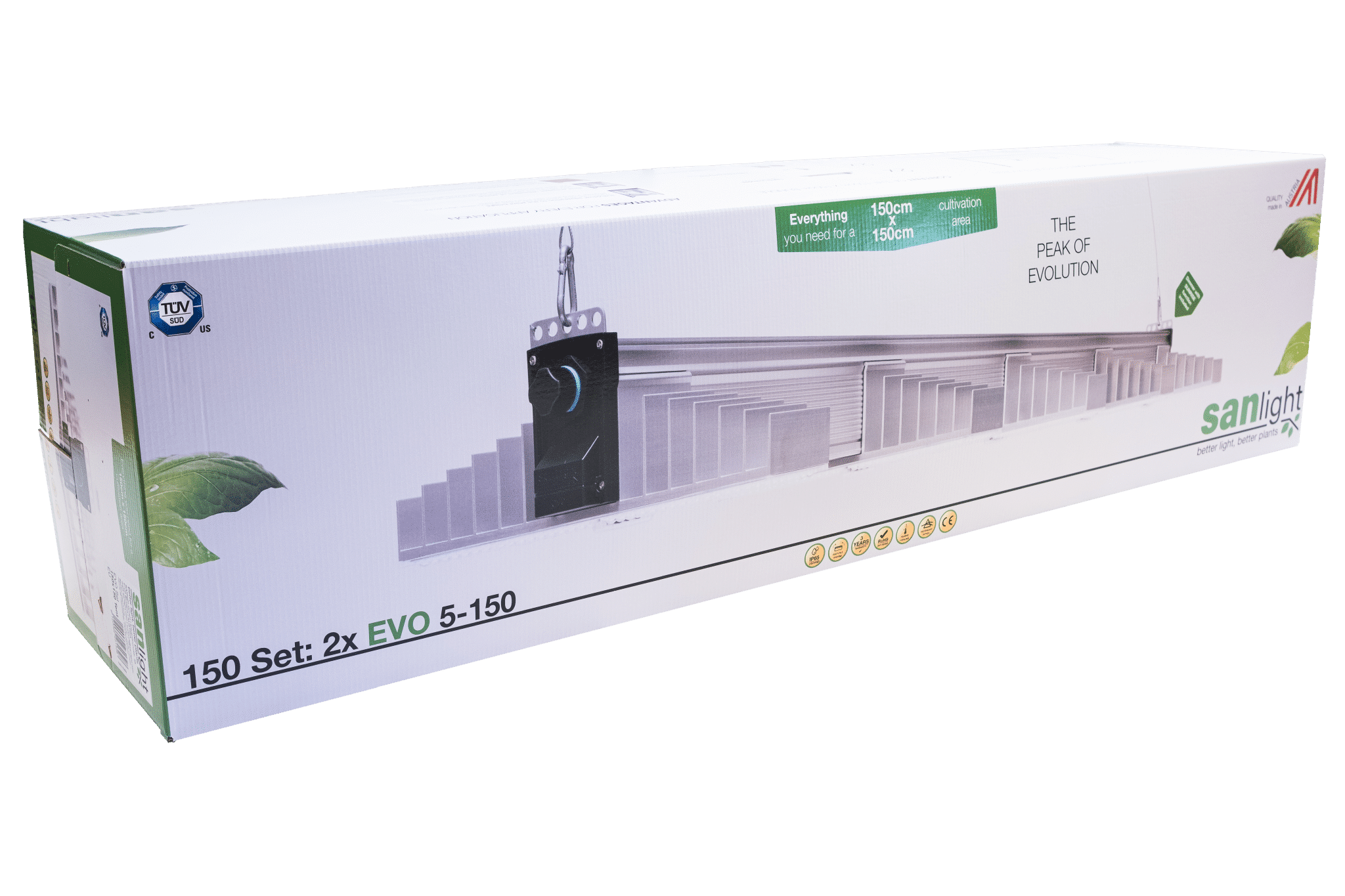 SANlight EVO 5-150 1.5 Beleuchtungsset, 2 Leuchten, 680 W, 150 x 150 cm