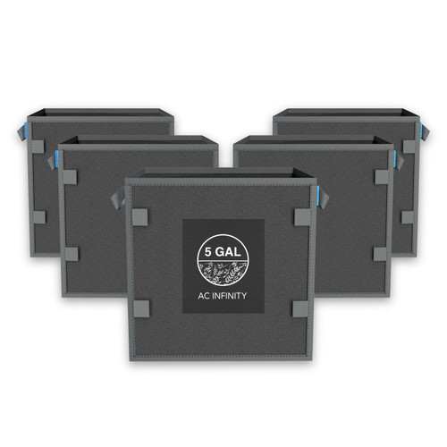 AC Infinity Stofftöpfe, quadratisch, 19 l, 5er-Pack