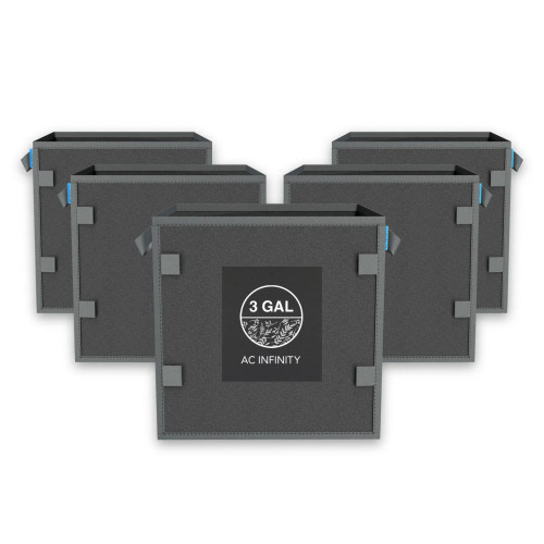 AC Infinity Stofftöpfe, quadratisch, 11 l, 5er-Pack